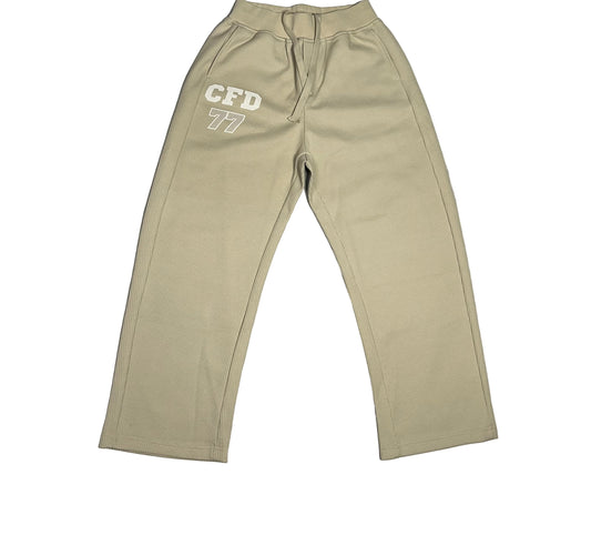 Waffle knit open leg jogger